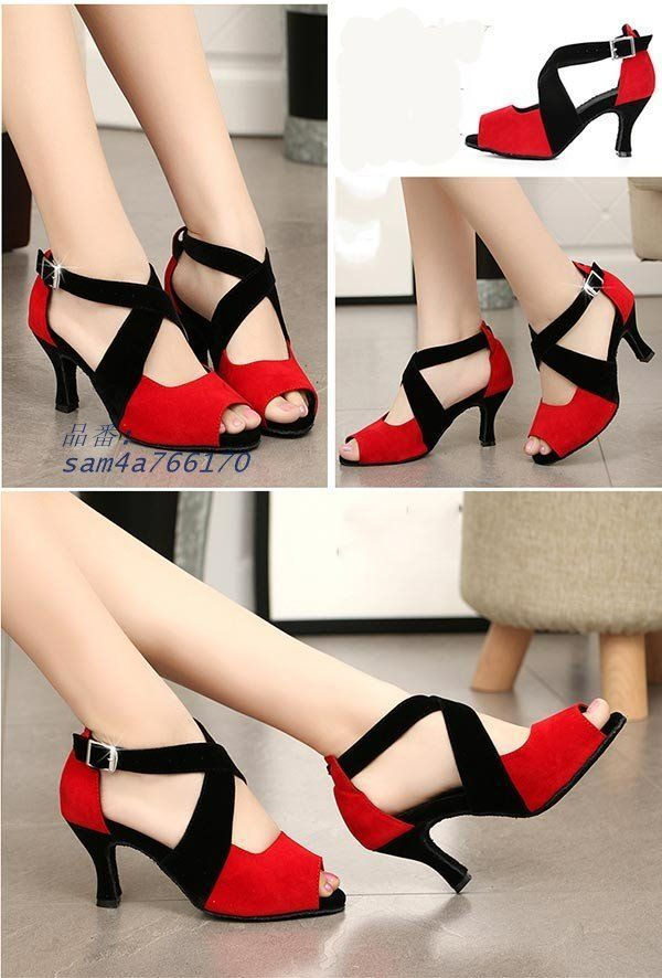 ダンスレディース 社交ダンス ダンスヒール ストラップ 演出 軽量で履きやすく 発表会 大きいサイズ am4a766170 LLC-HASEGAWATOSO_COM