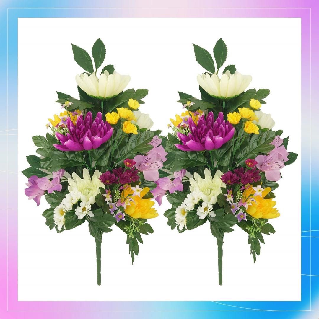 【在庫限り】 漆ぷろだくと お墓用 仏花 1対 51cm 造花 お仏壇用 大