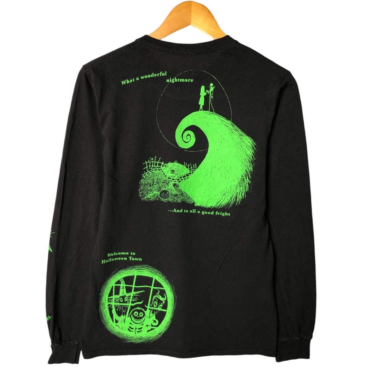 古着 THE NIGHTMARE BEFORE CHRISTMAS ナイトメアービフォアクリスマス キャラクタープリントロングTシャツ ロンT メンズS相当|eaa583667