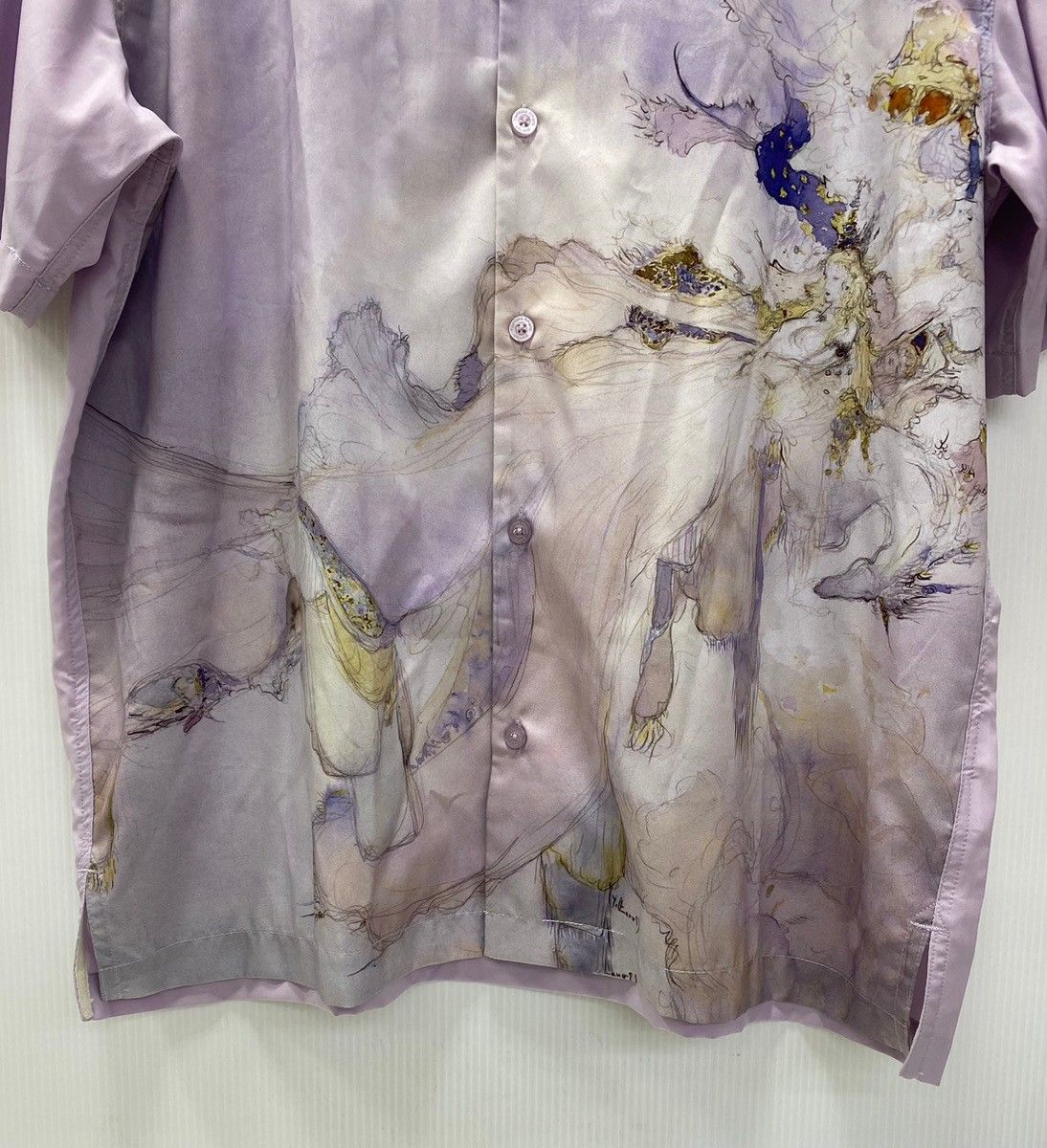 グラニフ Graniph Adagio 天野喜孝 オープンカラー 半袖シャツ 総柄  