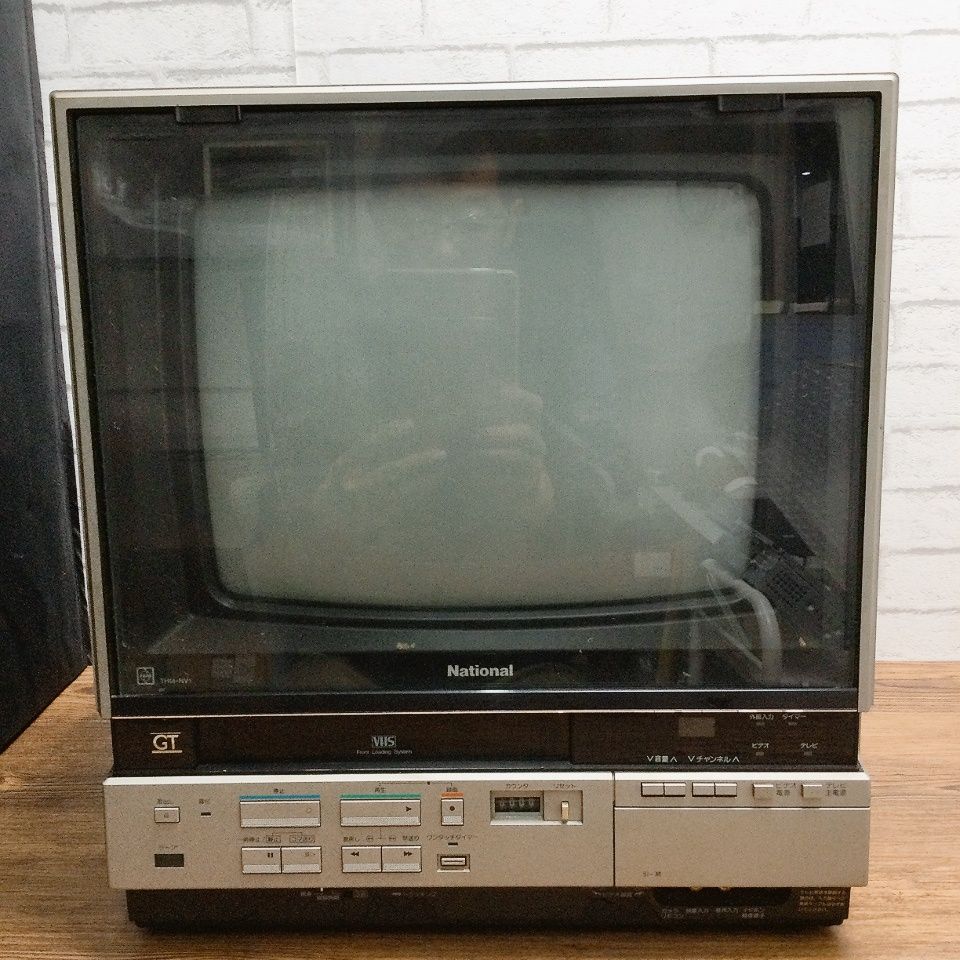 3652 【通電のみ】National ナショナル ビデオ内蔵テレビ TH14-NV1