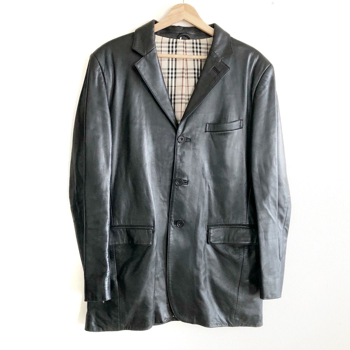 Burberry Black Label(バーバリーブラックレーベル) ジャケット サイズL メンズ - 黒 長袖/レザー/秋/冬