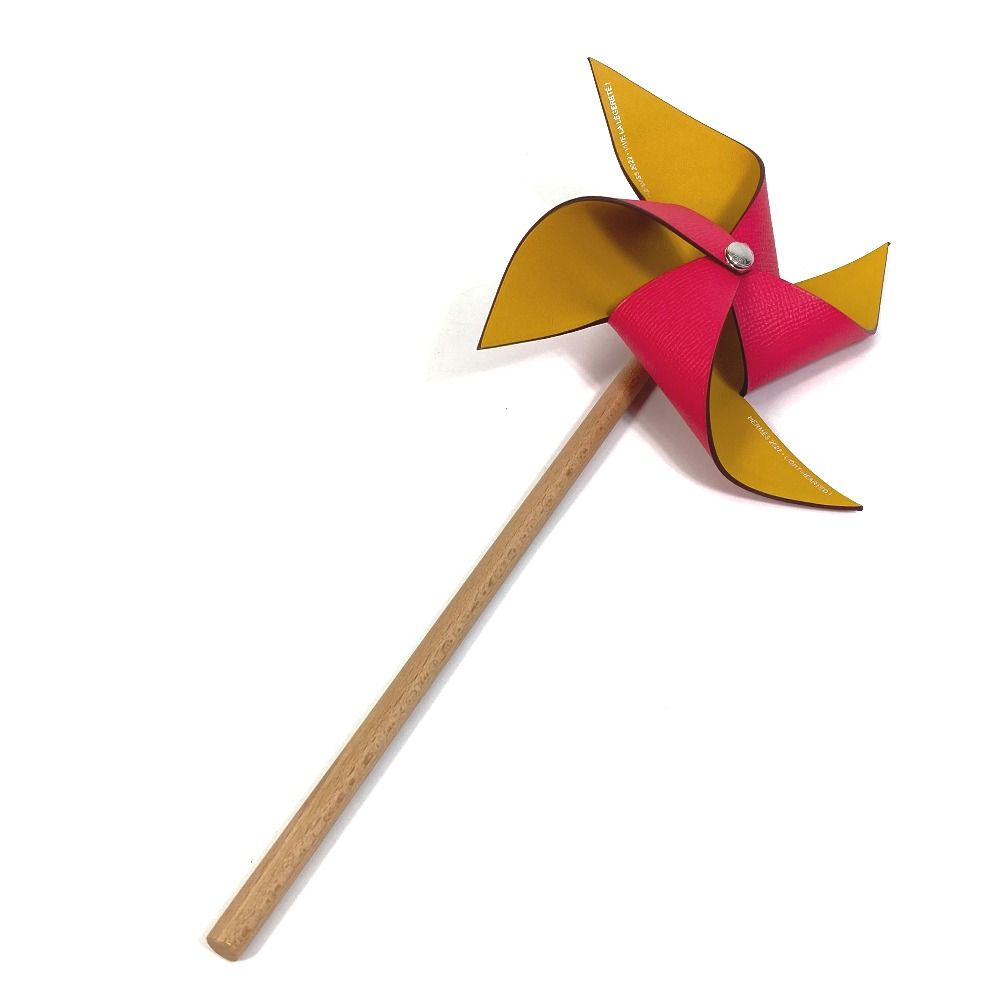 HERMES風車 プティアッシュレザー　オブジェ HERMES風車 プティアッシュレザーオブジェ