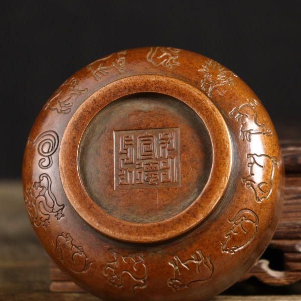 銅器 八卦香炉 十二支八卦炉 鎮宅 香炉 香道具 茶道具 装飾品