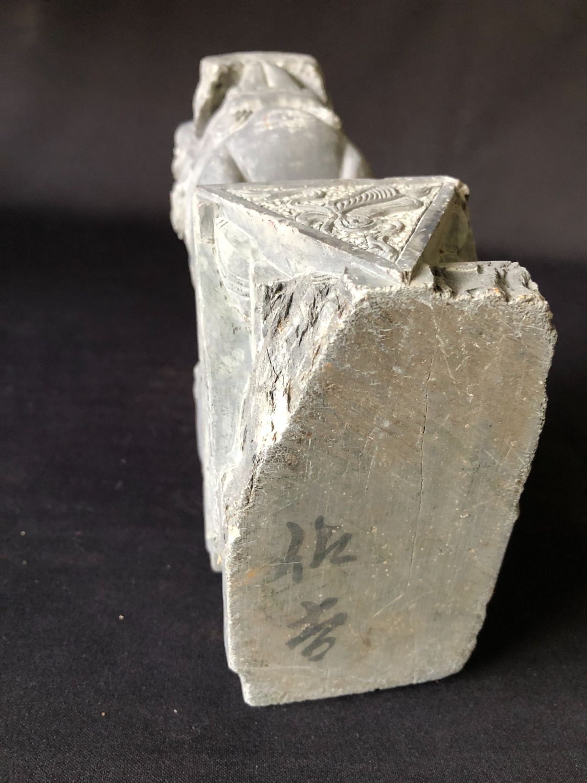 仏教美術　石像彫刻　天然石　獅子　狛犬　高さ約23cm　骨董 ヴェル様専用)仏教美術 石像彫刻 天然石 獅子 狛犬 高さ約20cm
