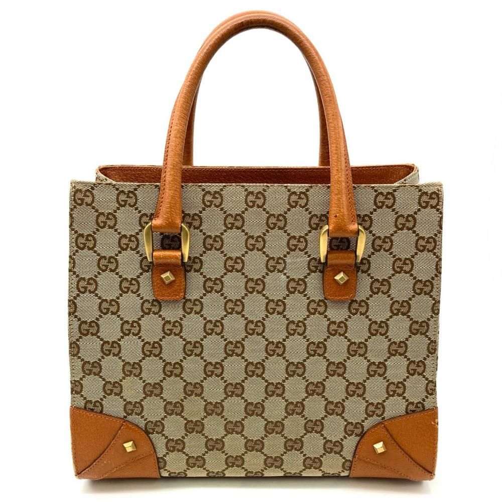 グッチ GUCCI トートバッグ GGキャンバス レザー 120895 ベージュ