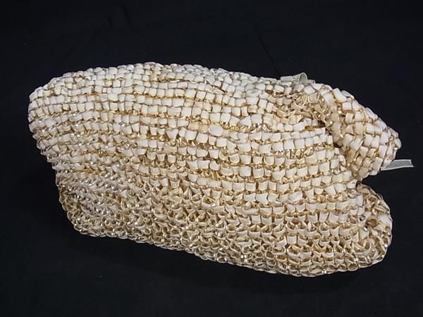 ANTEPRIMA アンテプリマ ハンドバッグ がま口 バッグ ライトベージュ系 PVCワイヤー サテン レディース パーティーバッグ リボン フラワー 花 シルバー金具 DECORATOM_COM_BR