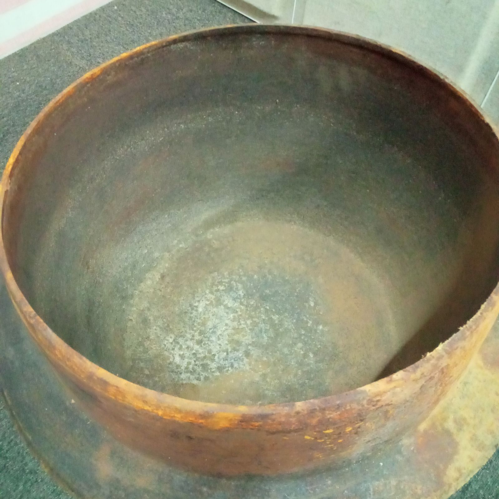 ◯ 鉄釜 最新 釜 羽釜 昭和 レトロ アンティーク ◯ 鉄釜 重量12キロ