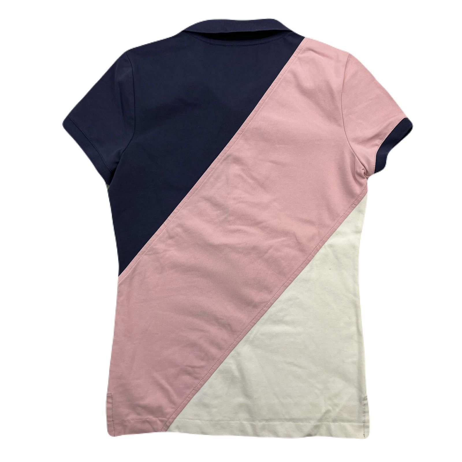 Ralph Lauren rugby shirt ポロ　ラガーシャツ　半袖　刺繍 RALPH LAUREN RUGBY ポロシャツ レディース S ピンク × ネイビー