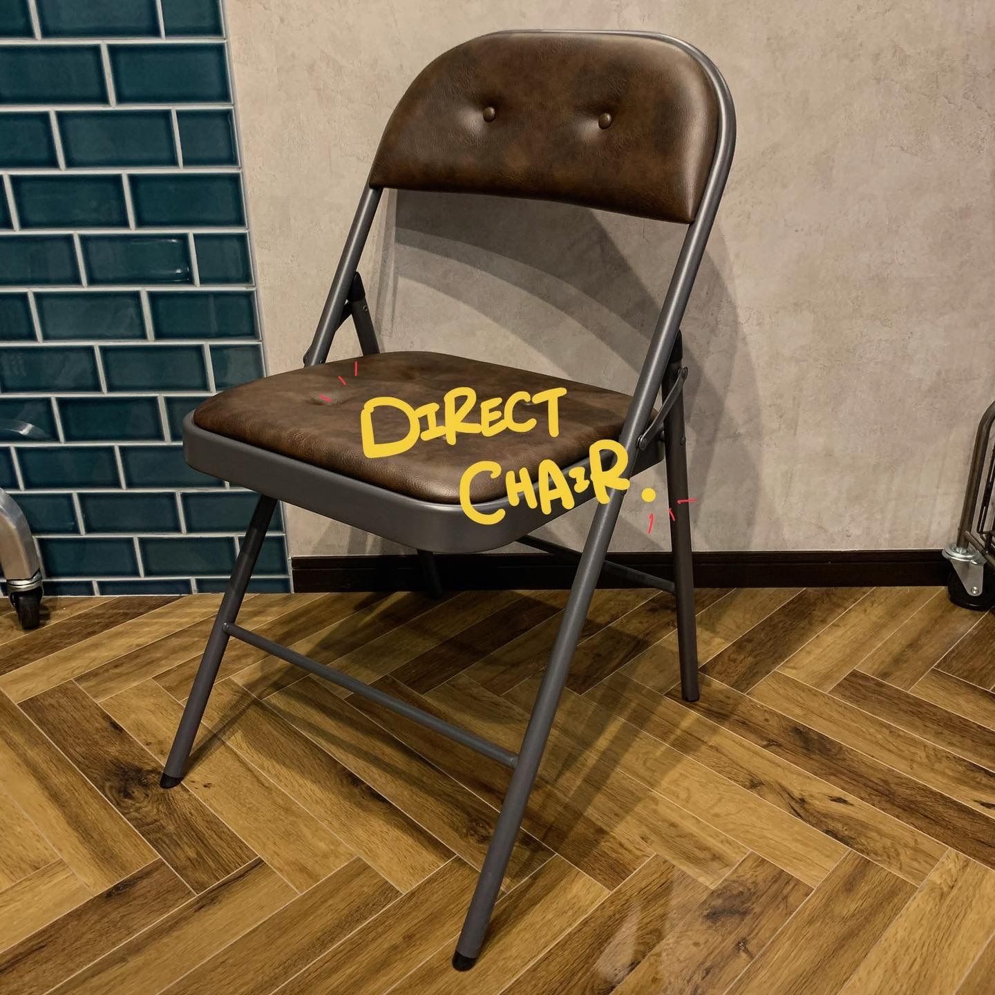 a depeche】DIRECT chair gray パイプ椅子 a.depeche DIRECT chair