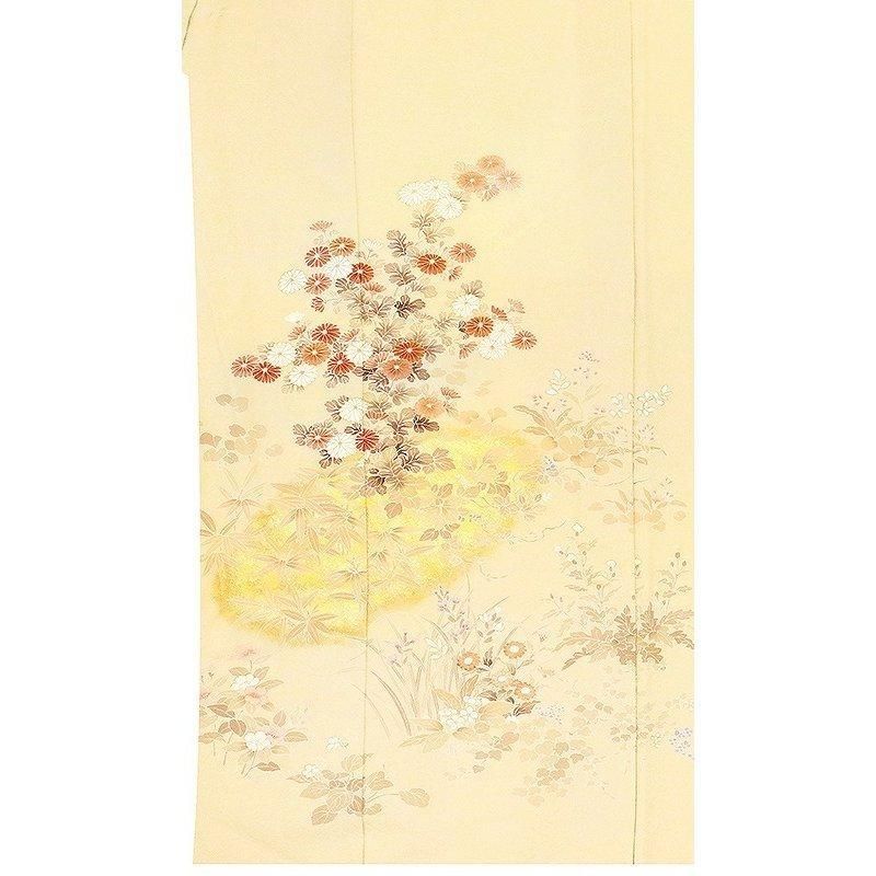 ※店舗改装後仕立無料☆特撰京友禅伝統工芸手描き染色留袖☆四季花鶴舞祝図☆加賀五彩染（10010863）