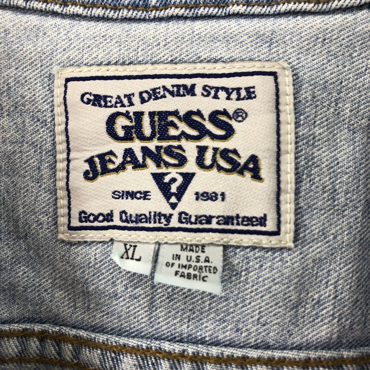 古着 90年代 ゲス Guess JEANS デニムベスト USA製 メンズXL相当 