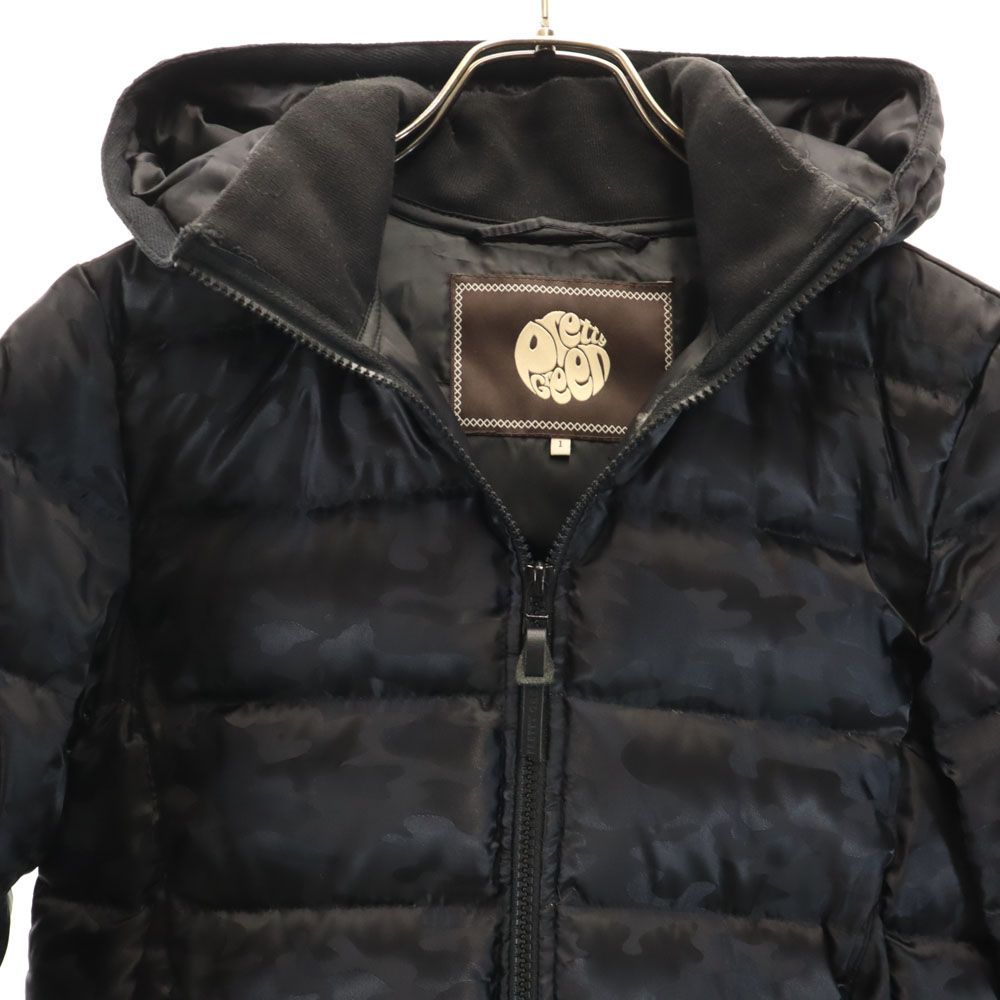 プリティーグリーン カモフラ柄 ダウンジャケット 1 黒 Pretty Green 
