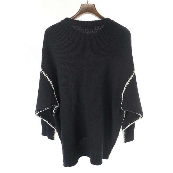 Ujohウジョー21AWCREWNECKKNITステッチデザインニットセーター
