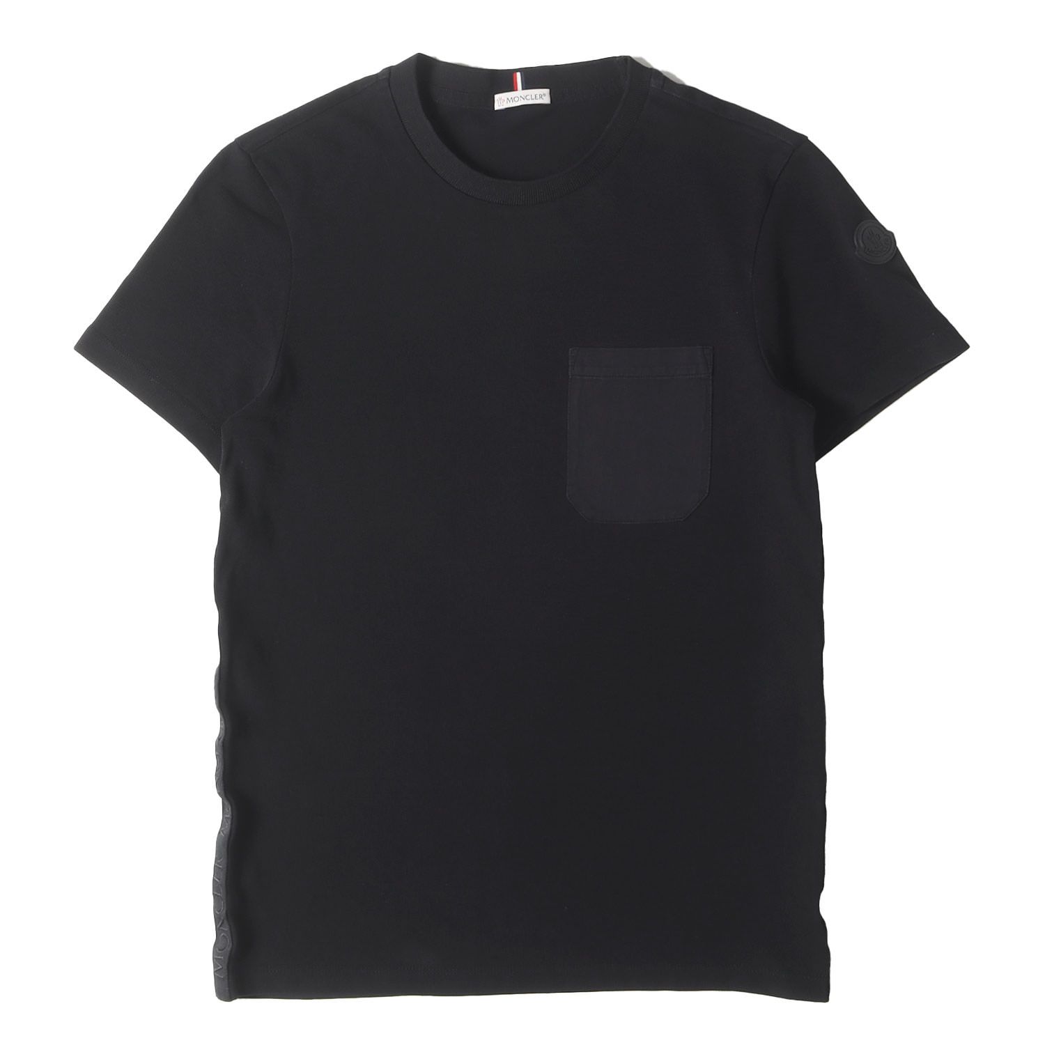 MONCLER モンクレール Tシャツ ブラック 黒 サイズ:S | サイド MONCLER モンクレール Tシャツ ブラック 黒 サイズ:S | サイド