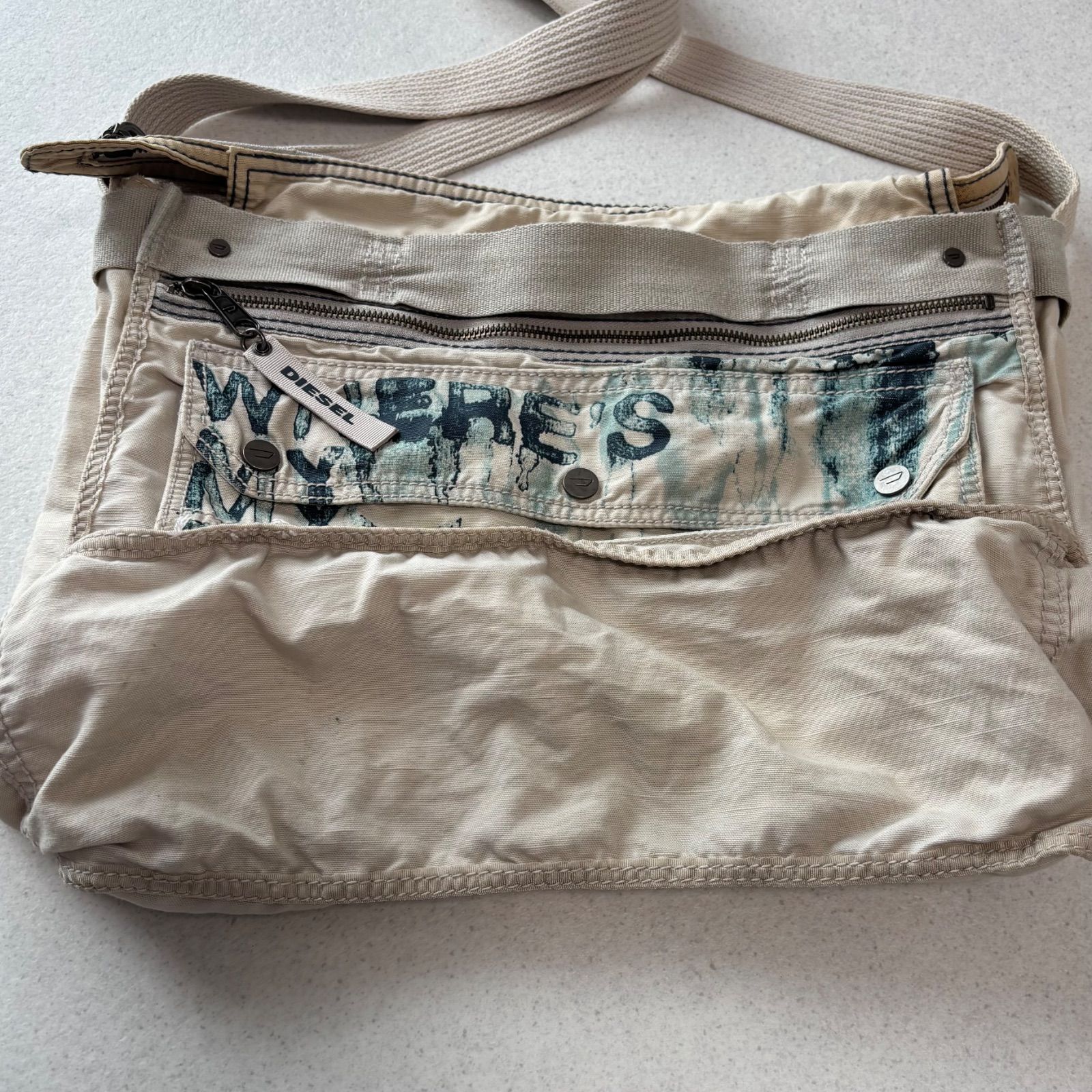 【希少】DIESEL メッセンジャーバッグ 00s y2k archive diesel ディーゼル archive y2k 00s ショルダーバッグ 00s/Y2K