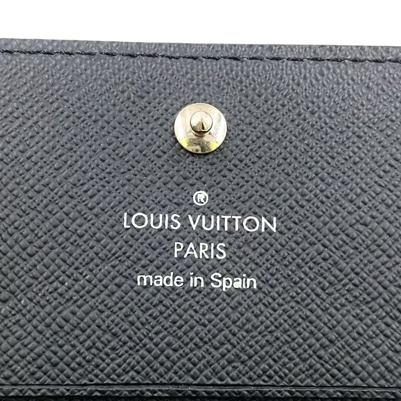 LOUIS VUITTON アンヴェロップ カルト ドゥ ヴィジット NM タイガ ノワール レザー ブラック カードケース 名刺入れ M 64595