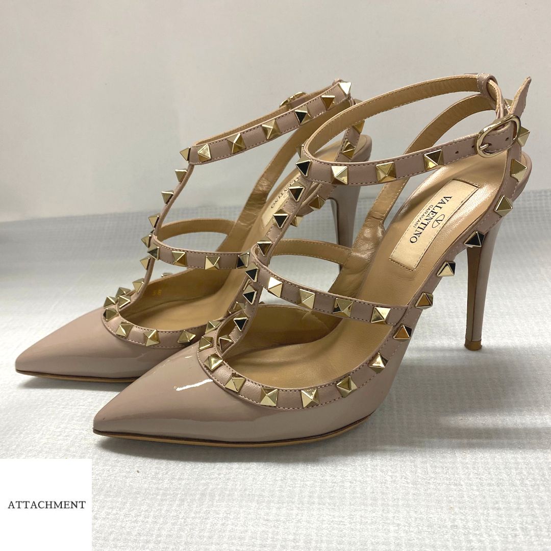 VALENTINO】ヴァレンティノ ロックスタッズエナメルストラップ VALENTINO】ヴァレンティノ ロックスタッズエナメルストラップ
