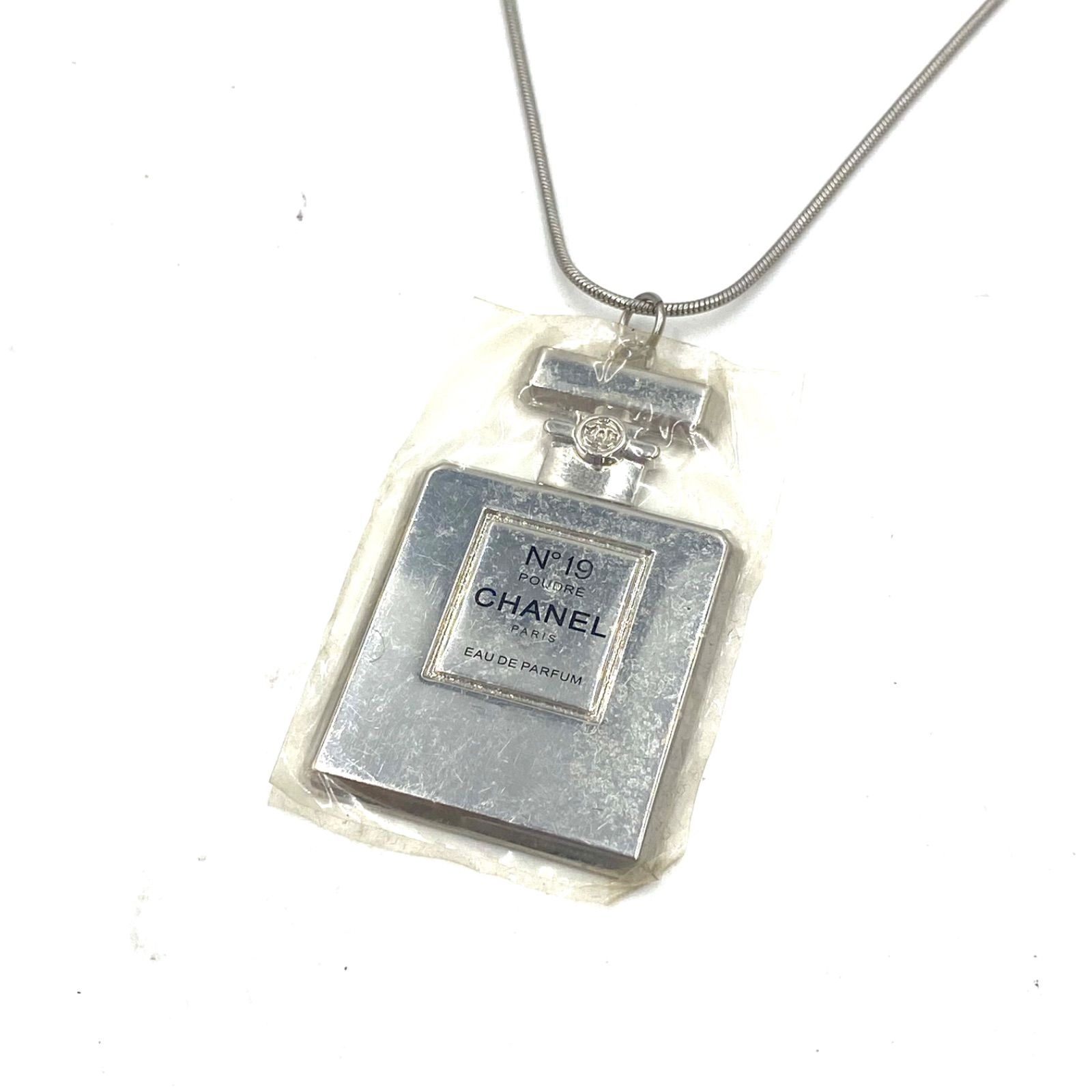 CHANEL シャネル ノベルティ ネックレス チョーカー シルバー 香水 