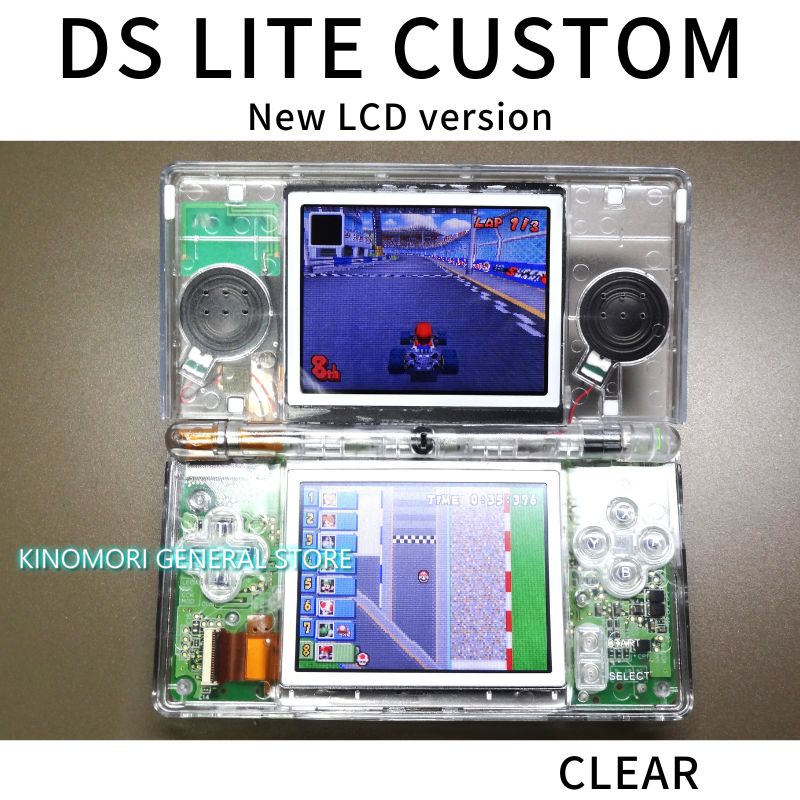 任天堂 DS LITE CUSTOM CLEAR ! NEW LCD Ver ! - メルカリ