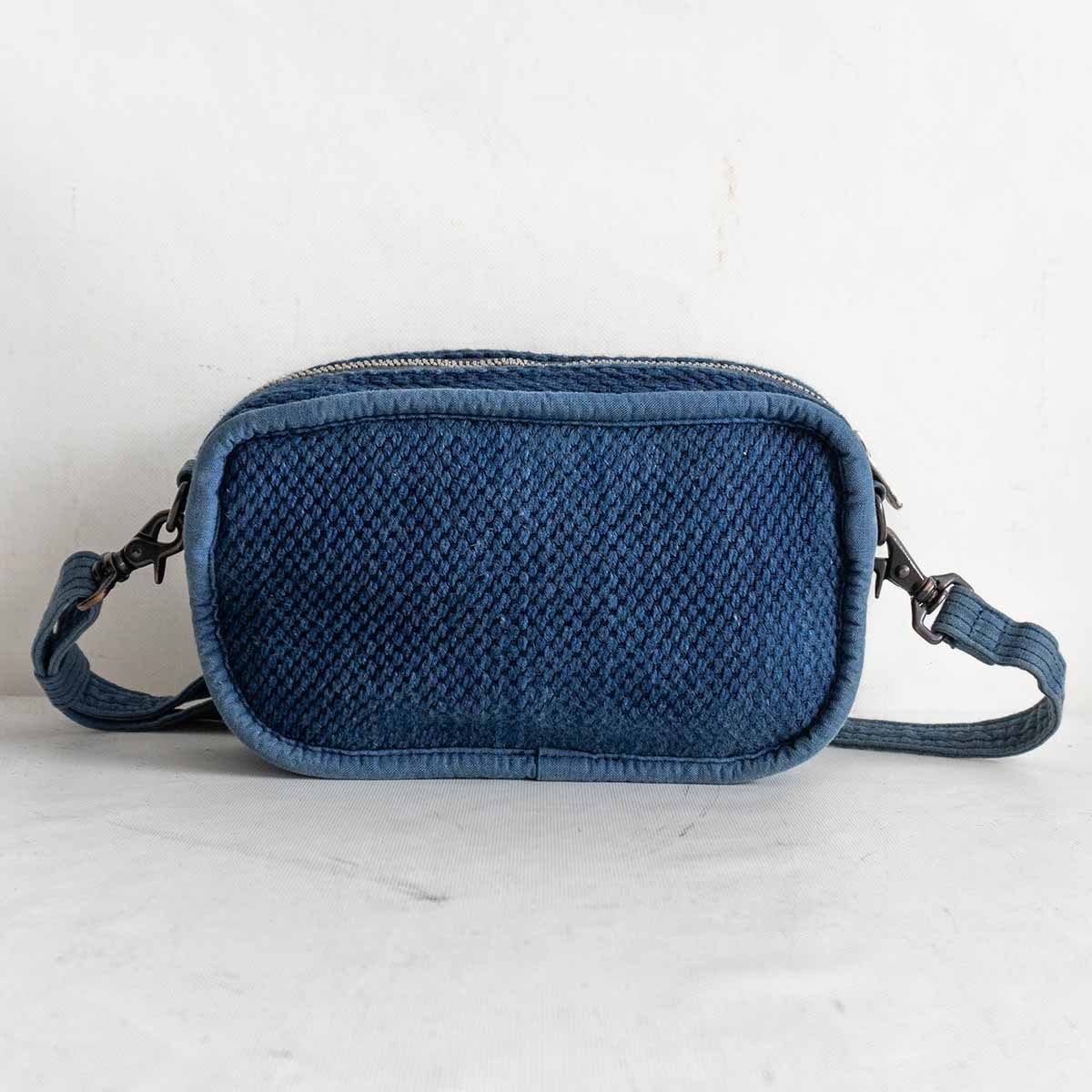 ポータクラシック刺し子ポーチ濃紺ショルダーバック 美品】ポータークラシック 刺し子ポーチ 濃紺 ショルダーバッグ