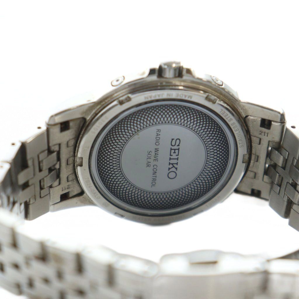  セイコー SEIKO DOLCE ドルチェ 腕時計 ウォッチ 電波 ソーラー デイト カレンダー付き ゴールド 金色 シルバー 銀色 7 B 24-0 AL 0 MQ GY 18 時計 メンズ