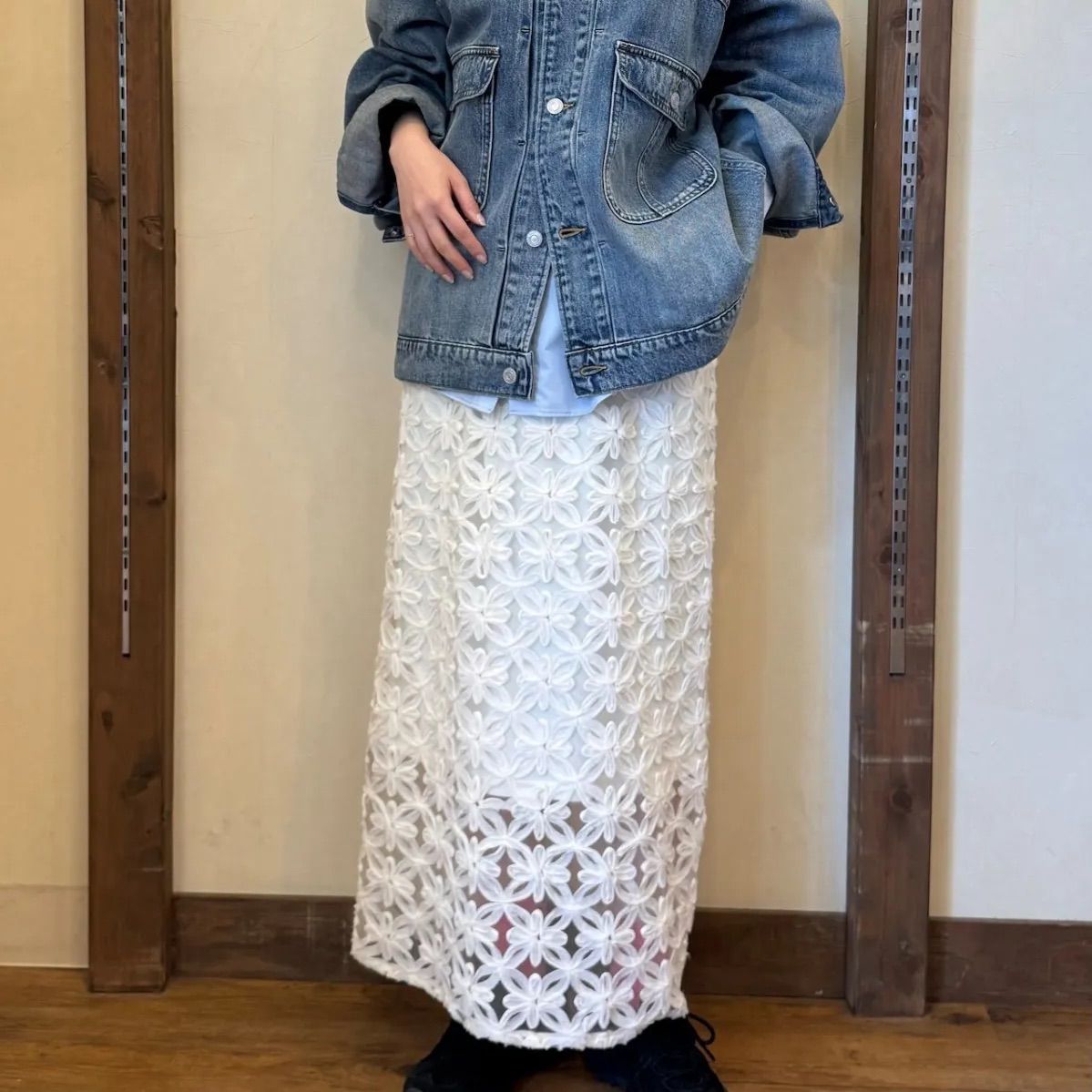 SALE!2025SS anana コードレース 刺繍スカートa81-042 - メルカリ