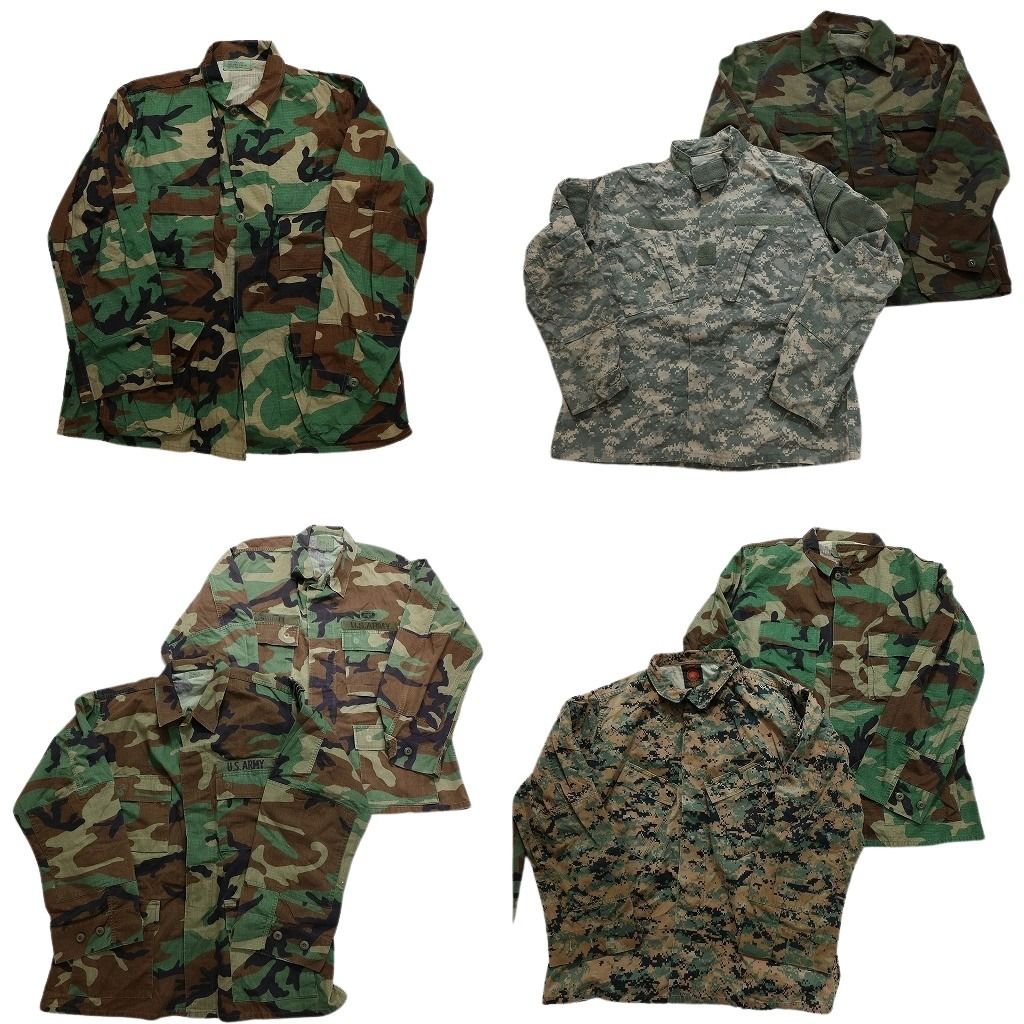 古着卸 まとめ売り 米軍実物 フィールドジャケット カモ柄MIX