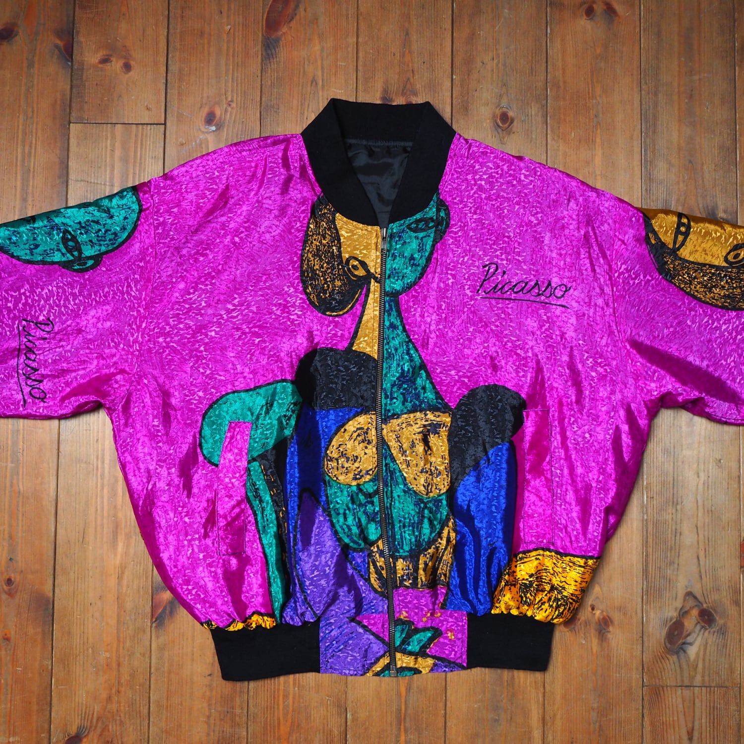 80s 90s ピカソ ナイロンブルゾン vintage ビンテージ アート - メルカリ 