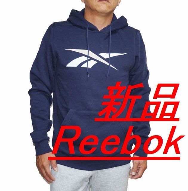 リーボック パーカー Reebok プルオーバー 紺 メンズ 裏起毛 フーディ