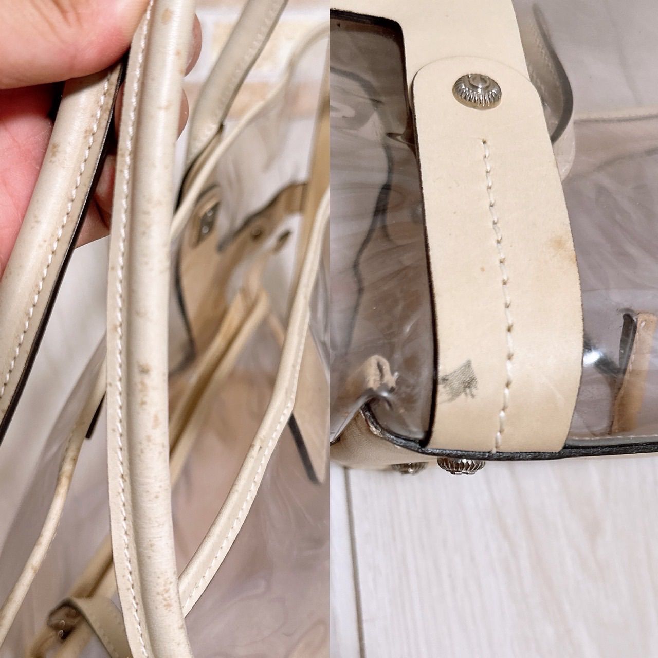 格安》Ferragamo(フェラガモ)スケルトンバッグ 収納付き - メルカリ