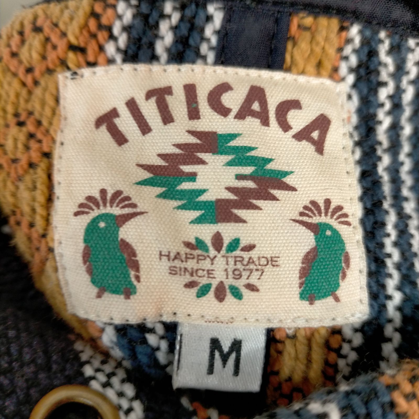 チチカカ TITICACA 総柄 帆布 フーデッドジャケット メンズ JPN：M