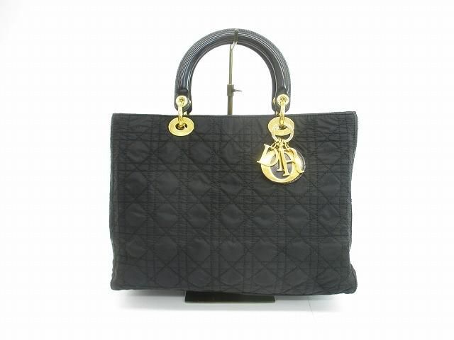 クリスチャンディオール Christian Dior レディディオール ハンドバッグ ナイロン ブラック レディース