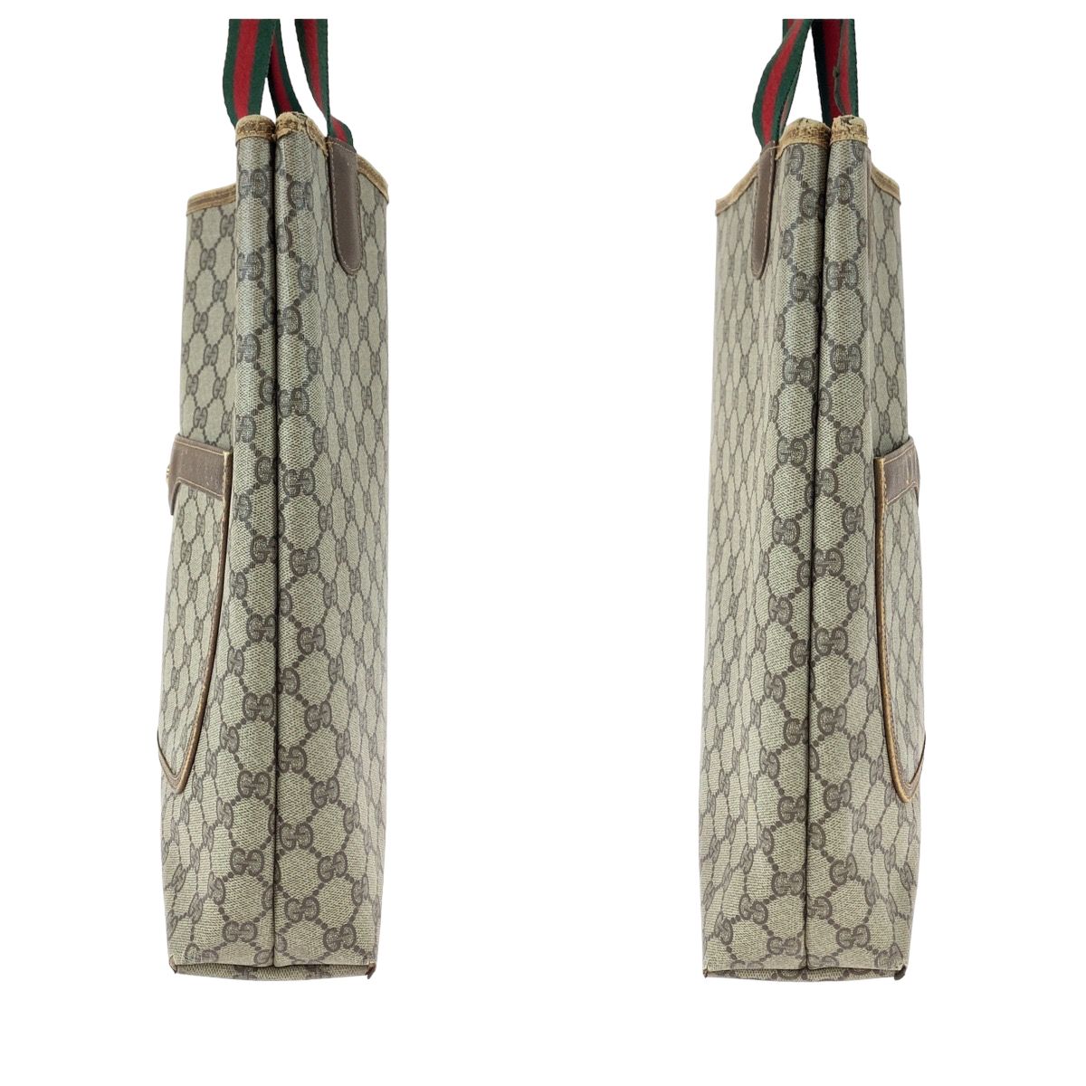 GUCCI グッチ ヴィンテージ オールドグッチ シェリーライン ブラウン