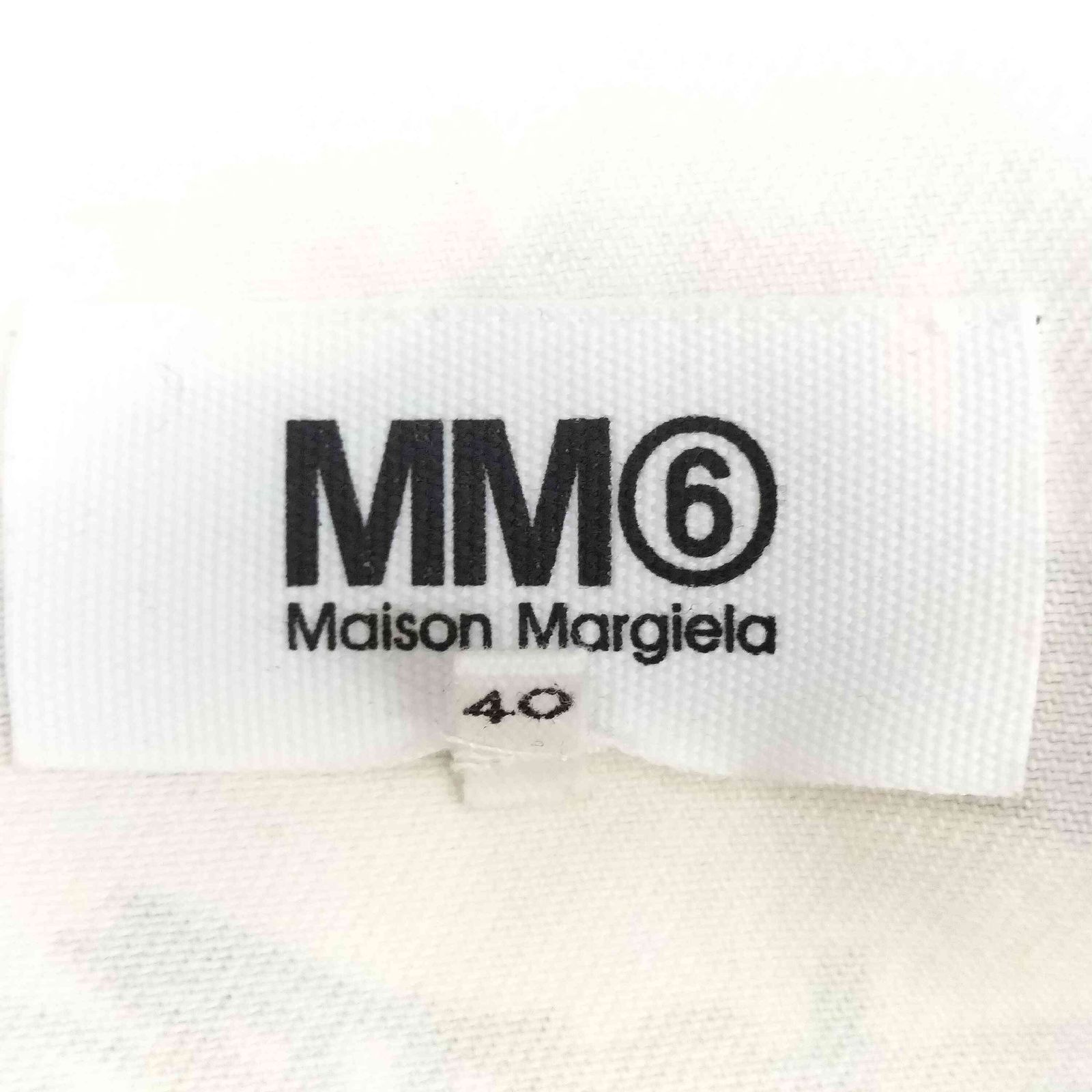 エムエムシックス メゾンマルジェラ MM6 Maison Margiela 17SS ARCHIVE オーバーサイズカットオフロゴTシャツ レディース  40