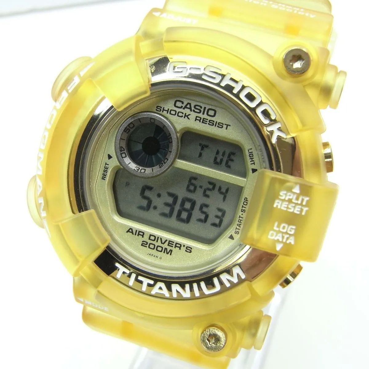 CASIO ｶｼｵ G-SHOCK ﾌﾛｯｸﾞﾏﾝ DW-8201WC-9T ｺﾞｰﾙﾄﾞｽｹﾙﾄﾝ WCCS 世界ｻﾝｺﾞ礁