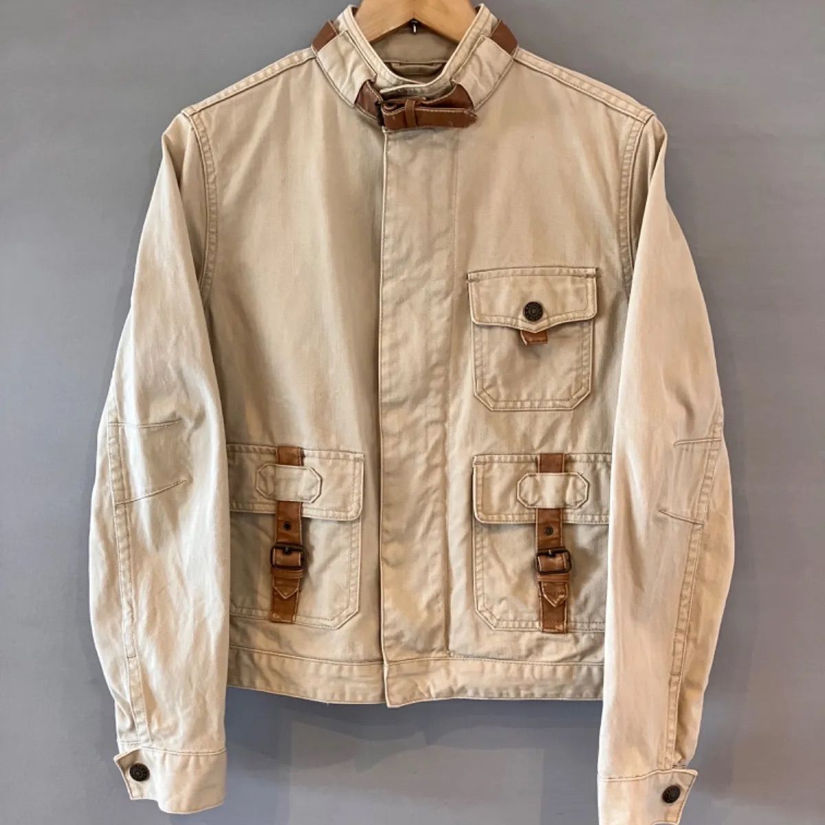 ラルフローレン ライダースジャケット ベージュ Chaps Ralph Lauren