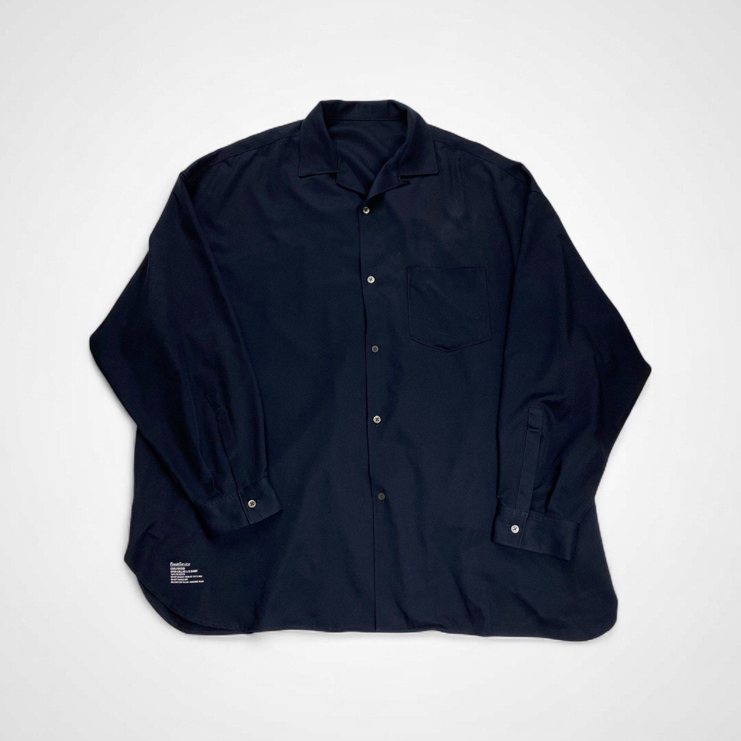 Fresh Service フレッシュサービス | COOLFIBER OPEN COLLAR L|S SHIRT シャツ 参考定価 16 000 tax SIZE L