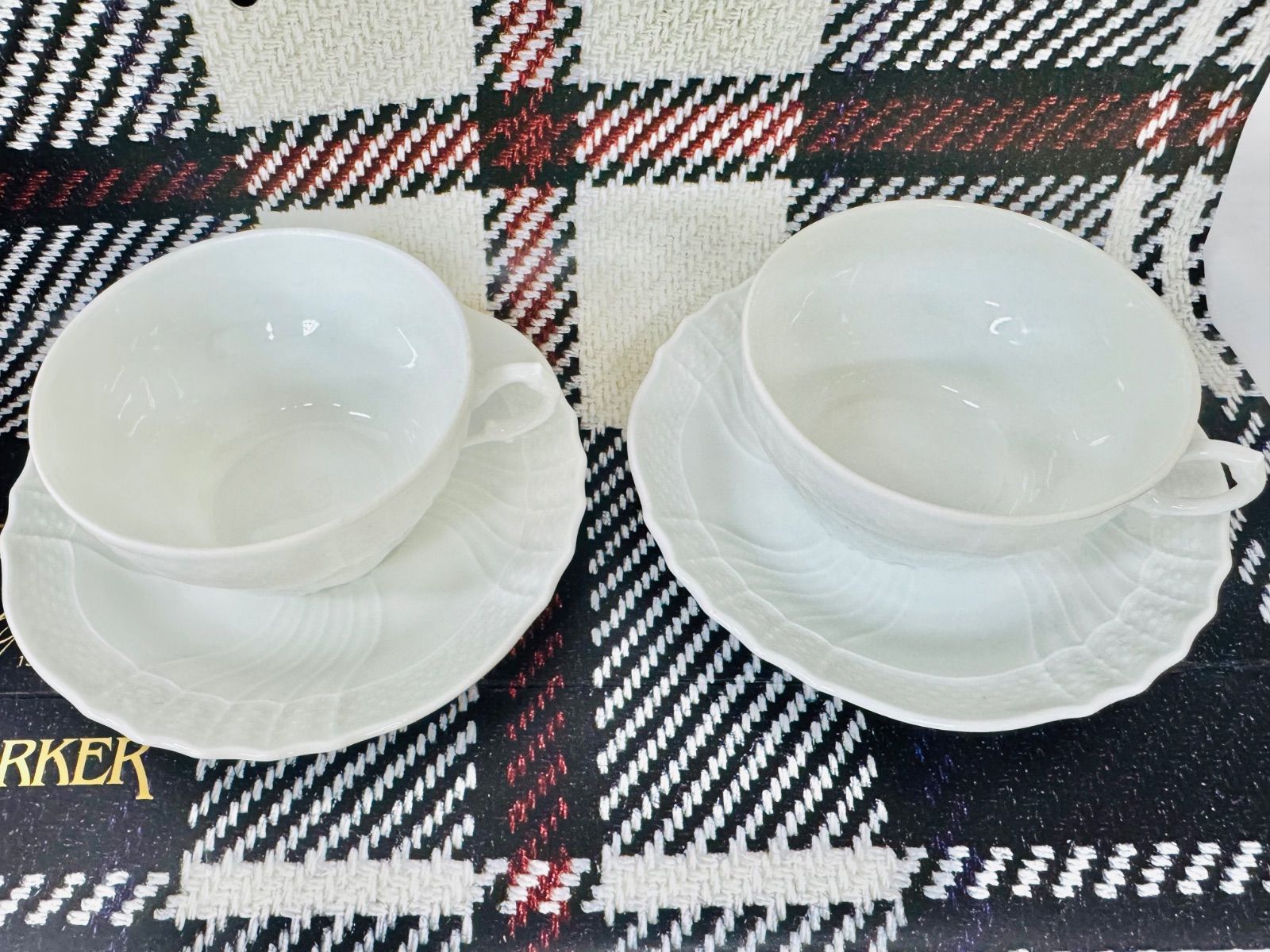 ジノリ スープカップ＆ソーサー 2客 ベッキオ・ホワイト 2客