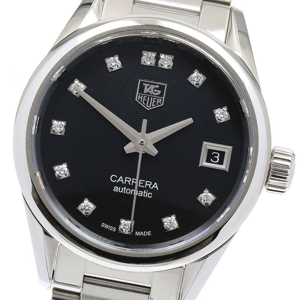 タグホイヤー TAG HEUER WAR2413-0 カレラ 12Pダイヤ デイト 自動巻き レディース _887332