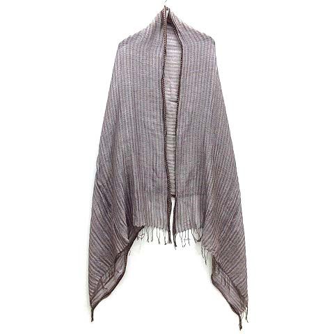 KHADI AND COエンブロイダリーコットンストール WHITE×BLACK