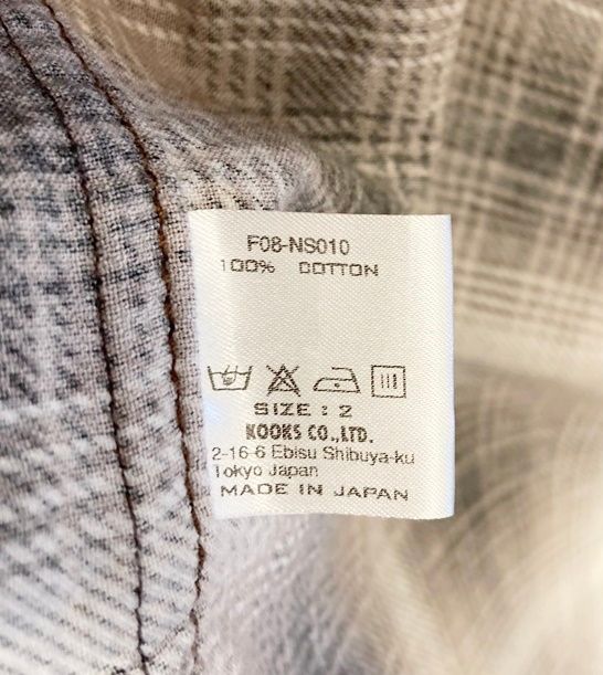 ナンバーナイン NUMBER (N)INE 08AW ポーランド期 バンドカラーシャツ