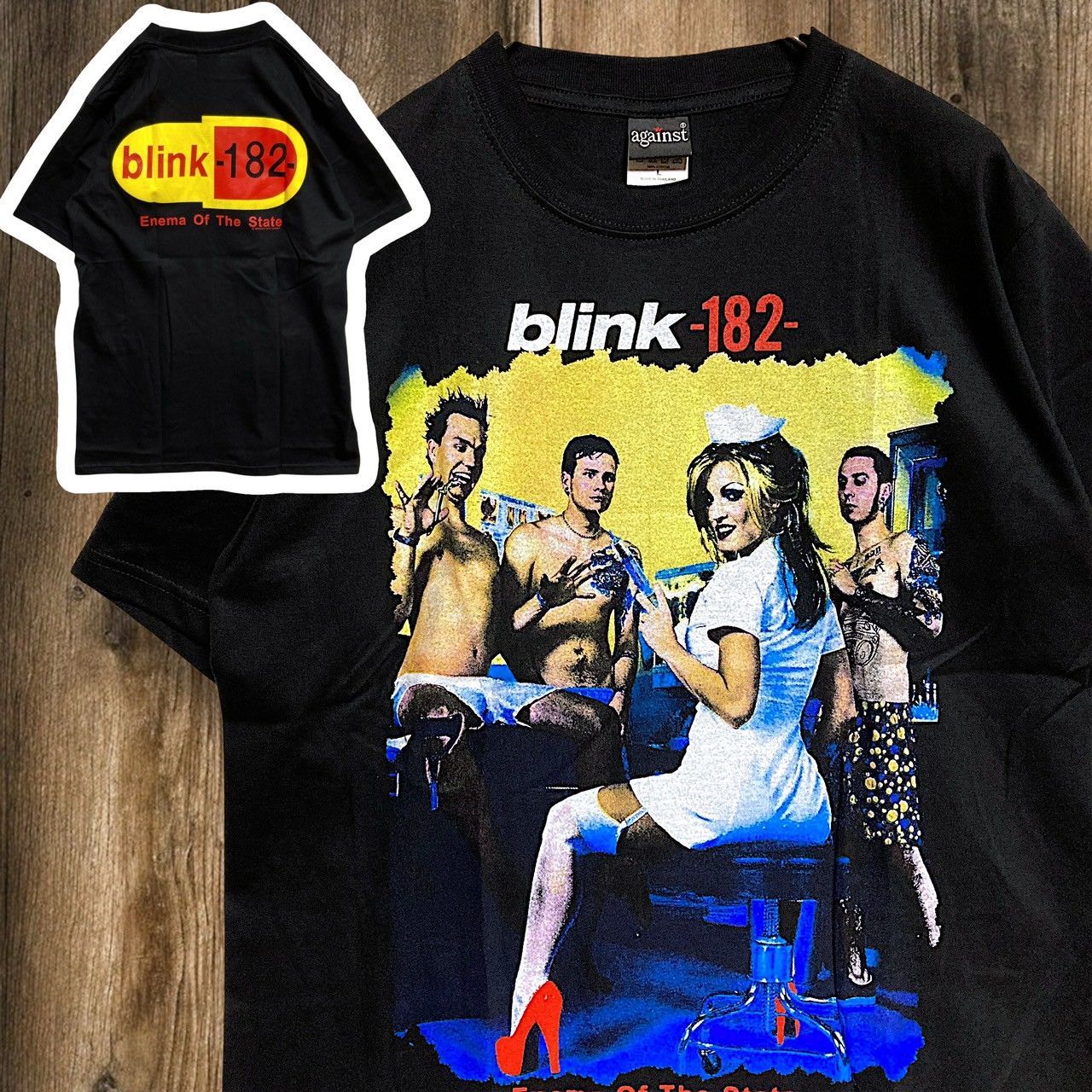 ☆ バンド Tシャツ blink - 182 ブリンク182 ナース 看護師 手術 Enema