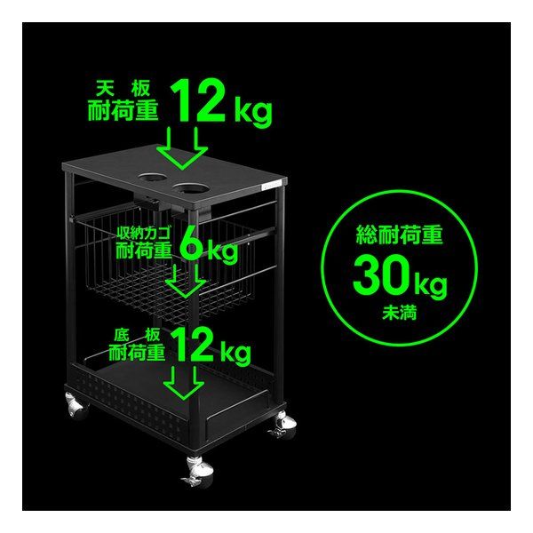 エナジーワゴン 幅430mm|ブラック