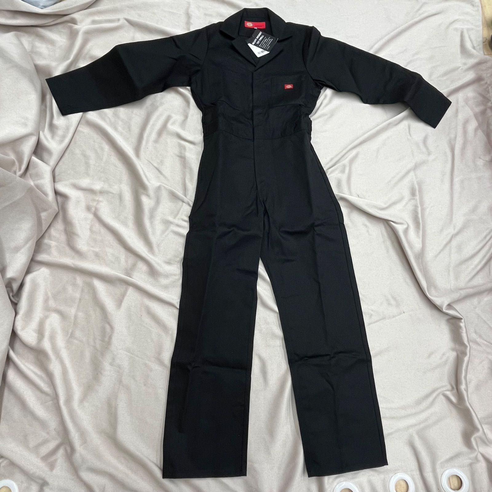 Dickies 長袖 オーバーオール つなぎ オールインワン ペイント 黒 L Dickies つなぎ 黒 ディッキーズ オーバーオール カバーオール DICKIES