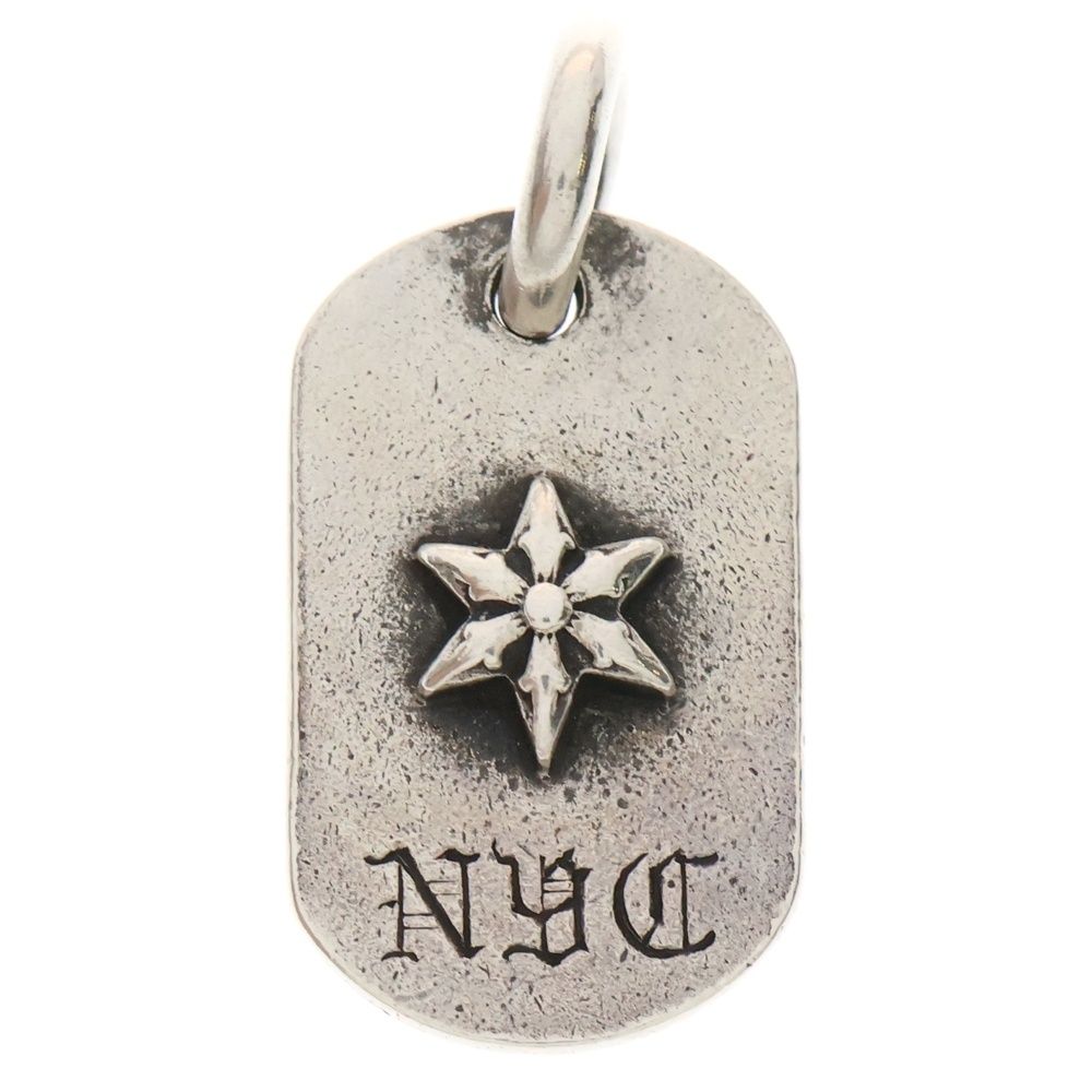 クロムハーツ レイズドドッグタグ NYC限定チャーム シルバーネックレス CHROME HEARTS (クロムハーツ) RAISED DOGTAG レイズド