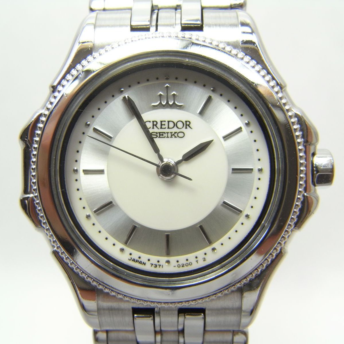 SEIKO ｾｲｺｰ ｸﾚﾄﾞｰﾙ ﾊﾟｼﾌｨｰｸ 7371-0120 SS+18KTベゼル ﾚﾃﾞｨｰｽ ｸｳｫｰﾂ
