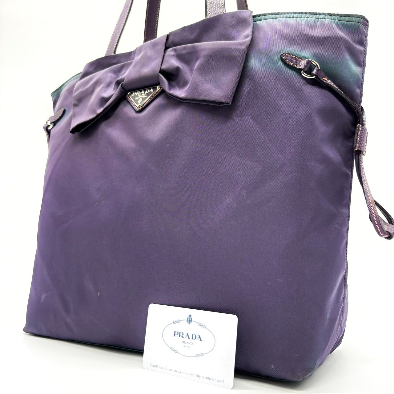 プラダ ナイロントートバッグ パープル PRADA パープル ナイロン