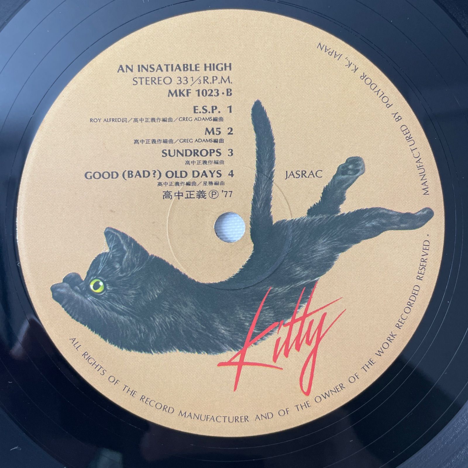 高中正義 An Insatiable High LPレコード 高中正義/An Insatiable High