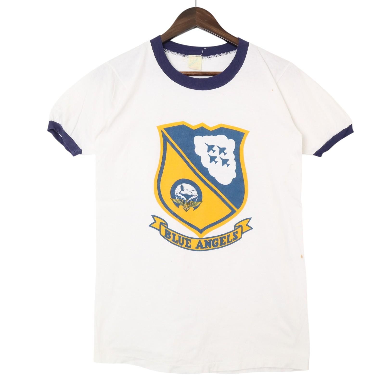 80年代 FANTASY U.S. NAVY BLUE ANGELS リンガーTシャツ